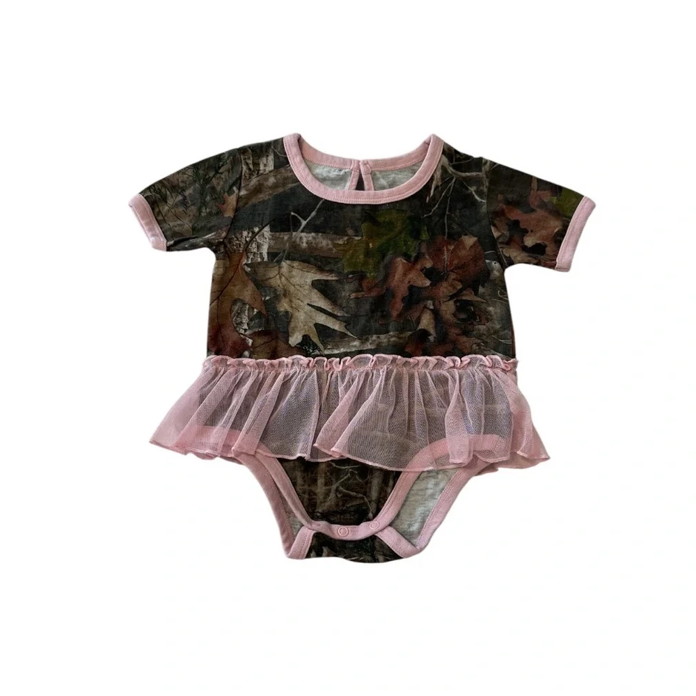 Bass Pro Shops Tutu Camo Short-Sleeve Bodysuit for Babies
